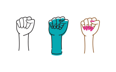 Шаблон дизайна иллюстрации Hand Strong hard work v.10