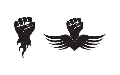 Шаблон дизайна иллюстрации Hand Strong hard work v.9