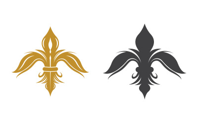 Шаблон дизайна векторной иконки Fleur de lis v.3
