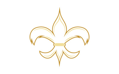 Шаблон дизайна векторной иконки Fleur de lis v.4