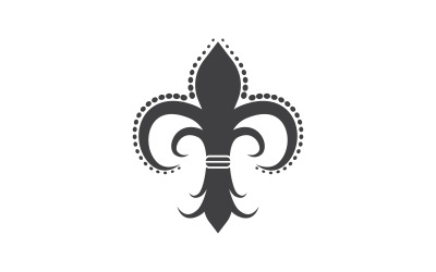 Шаблон дизайна векторной иконки Fleur de lis v.6