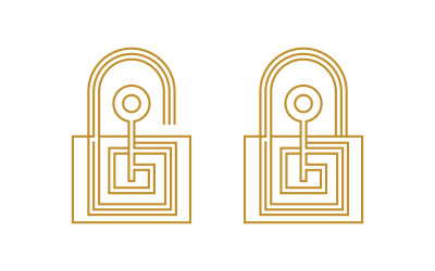 Шаблон логотипа векторной иллюстрации значка ключа v.3