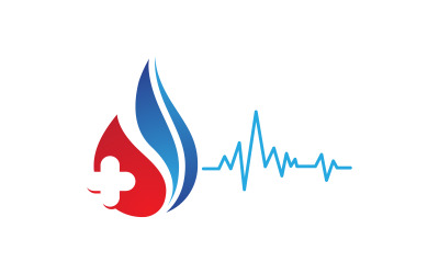 Szablon logo ikony elementu medycznego zdrowia wektor v.5