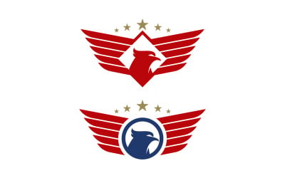 Falcon wing icon illustration logo Template vector v.11