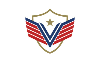 Falcon wing icon illustration logo Template vector v.14