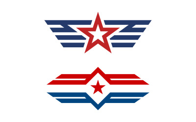 Falcon wing icon illustration logo Template vector v.15
