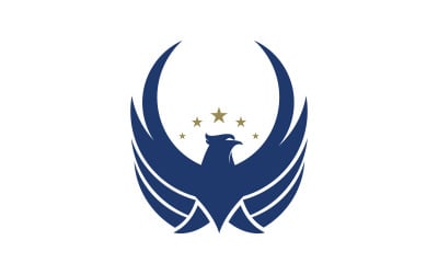 Falcon wing icon illustration logo Template vector v.17