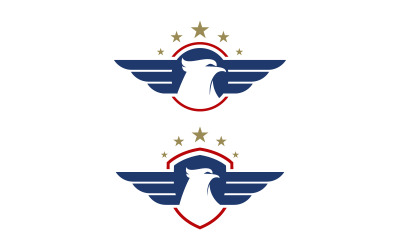 Falcon wing icon illustration logo Template vector v.18