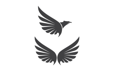 Falcon wing ikon illustration logotyp Mall vektor v.3