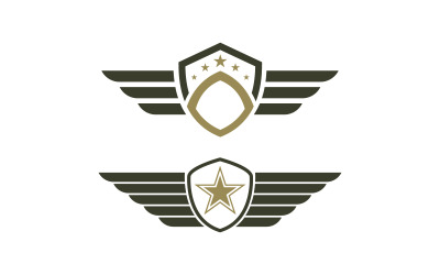 Falcon wing ikon illustration logotyp Mall vektor v.8