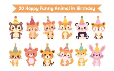20 Happy Funny Animal in Birthday