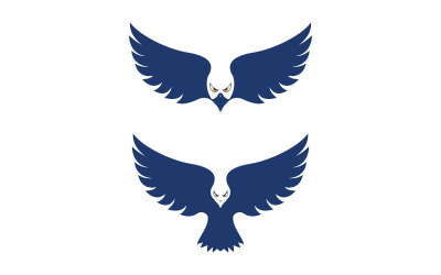 Illustrazione dell&amp;#39;icona dell&amp;#39;ala del falco logo Template vettoriale v.2