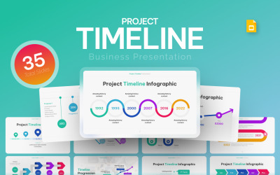 Modèle de diapositives Google pour la chronologie du projet