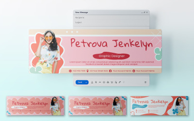 Modello di intestazione e-mail colorato 918
