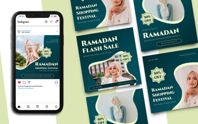 Modello di post Instagram per la vendita del Ramadan 725