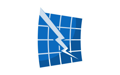 Modern Sun Solar Energy vector icon illustration template v.10