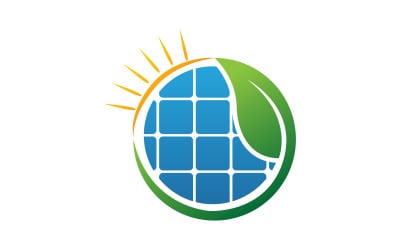 Modern Sun Solar Energy vector icon illustration template v.5