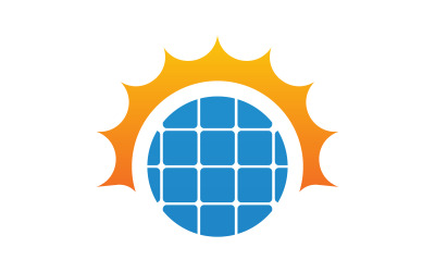 Modern Sun Solar Energy vector icon illustration template v.8