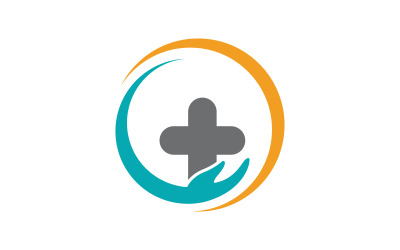 Plantilla de ilustración de logotipo de icono de elemento médico de salud vector v.8
