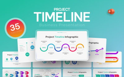 Projekttidslinje Business PowerPoint-mall
