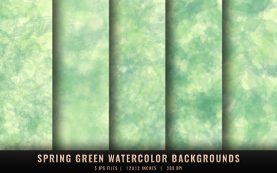 Frühlingsgrüne Aquarellhintergründe