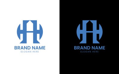 Letter H home vector logo-738