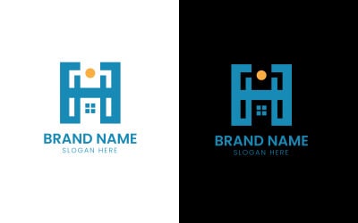 Letter H real estate logo-734
