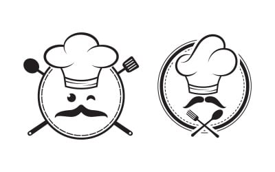 Chef cooking element logo template vector illustration v.7