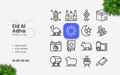 16 个宰牲节大纲图标集