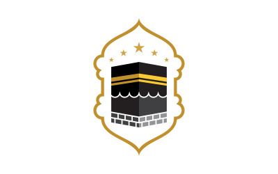 Modello di progettazione dell&amp;#39;icona dell&amp;#39;illustrazione vettoriale della Kaaba v.10