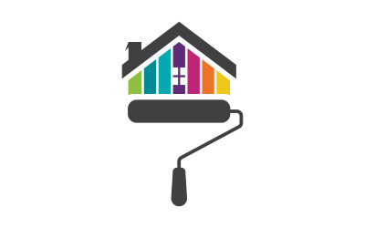 Paint Property Logo Template vector icon illustration design v.7