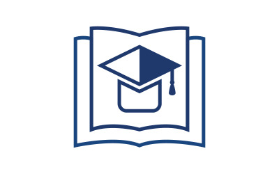 Szablon edukacji uniwersyteckiej ikona wektorowa ilustracja projekt v.8