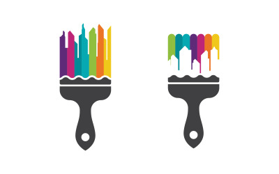 Szablon logo Paint Property ikona wektorowa ilustracja projekt v.12