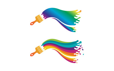 Szablon logo Paint Property ikona wektorowa ilustracja projekt v.9