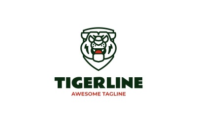 Szablon logo Tiger Line Art