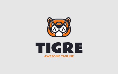 Tigre Simple Mascot Logo 22