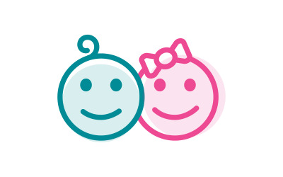 Cute baby Shop logo Vector icon design logo template v.5