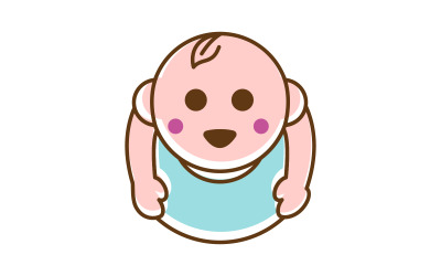 Cute baby Shop logo Vector icon design logo template v.6