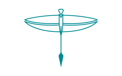 Dragonfly illustration icon loogo design Template v.2