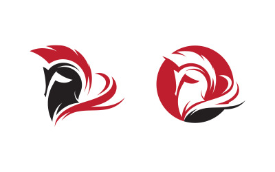 Gladiator spartan vector icon illustration design template v.1
