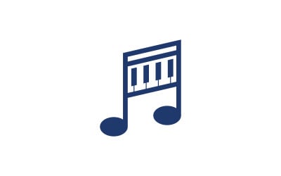 Piano Music education Icon Vector illustration design template  v.10