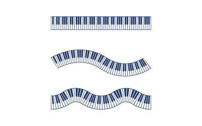 Piano Music education Icon Vector illustration design template  v.5