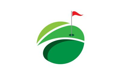 Plantilla de diseño de ilustración vectorial de logotipo de deporte de golf v.15