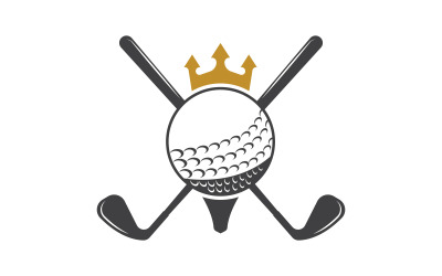 Plantilla de diseño de ilustración vectorial de logotipo de deporte de golf v.9
