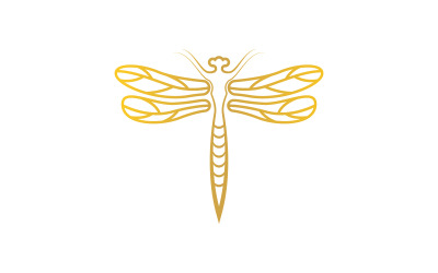 Plantilla de diseño de logotipo de icono de ilustración de libélula v.11
