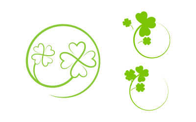 Шаблон дизайна логотипа Nature Clover Leaf v.2
