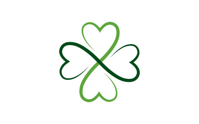Шаблон дизайна логотипа Nature Clover Leaf v.6