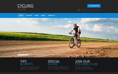 "Cycling Responsive WordPress Theme" Responsive WordPress thema №49451