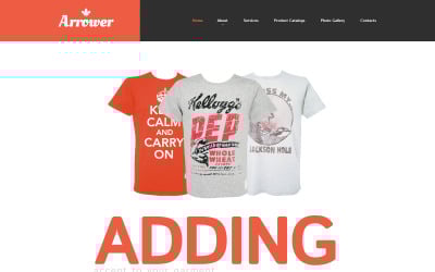 Plantilla de sitio web adaptable de imprenta