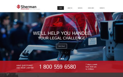 Plantilla de sitio web adaptable para abogados